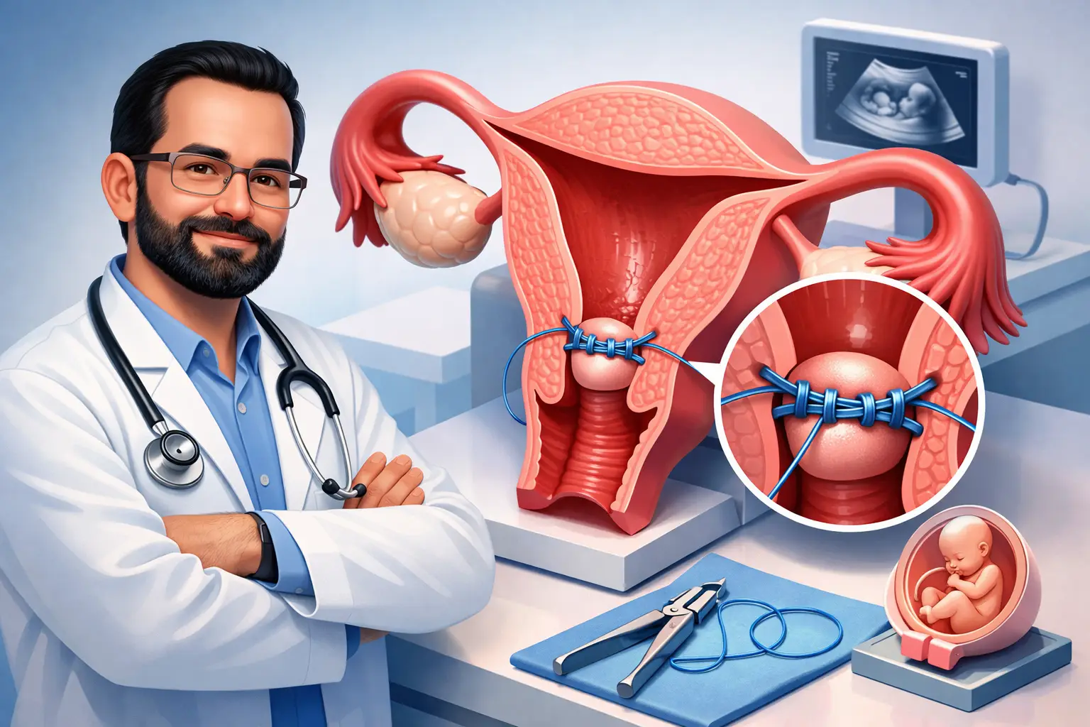 Como funciona a cerclagem uterina preventiva?