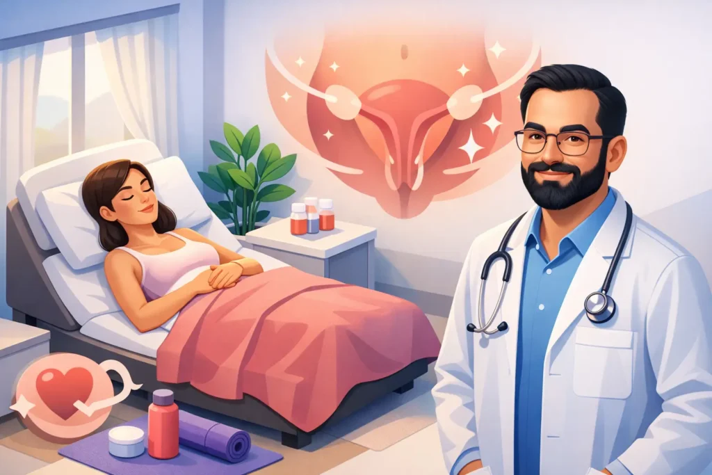 Exemplo de recuperação após perineoplastia