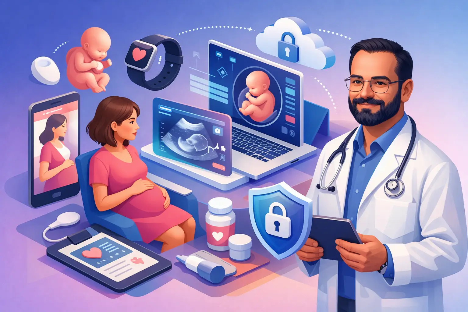 Tendências em pré-natal digital com segurança