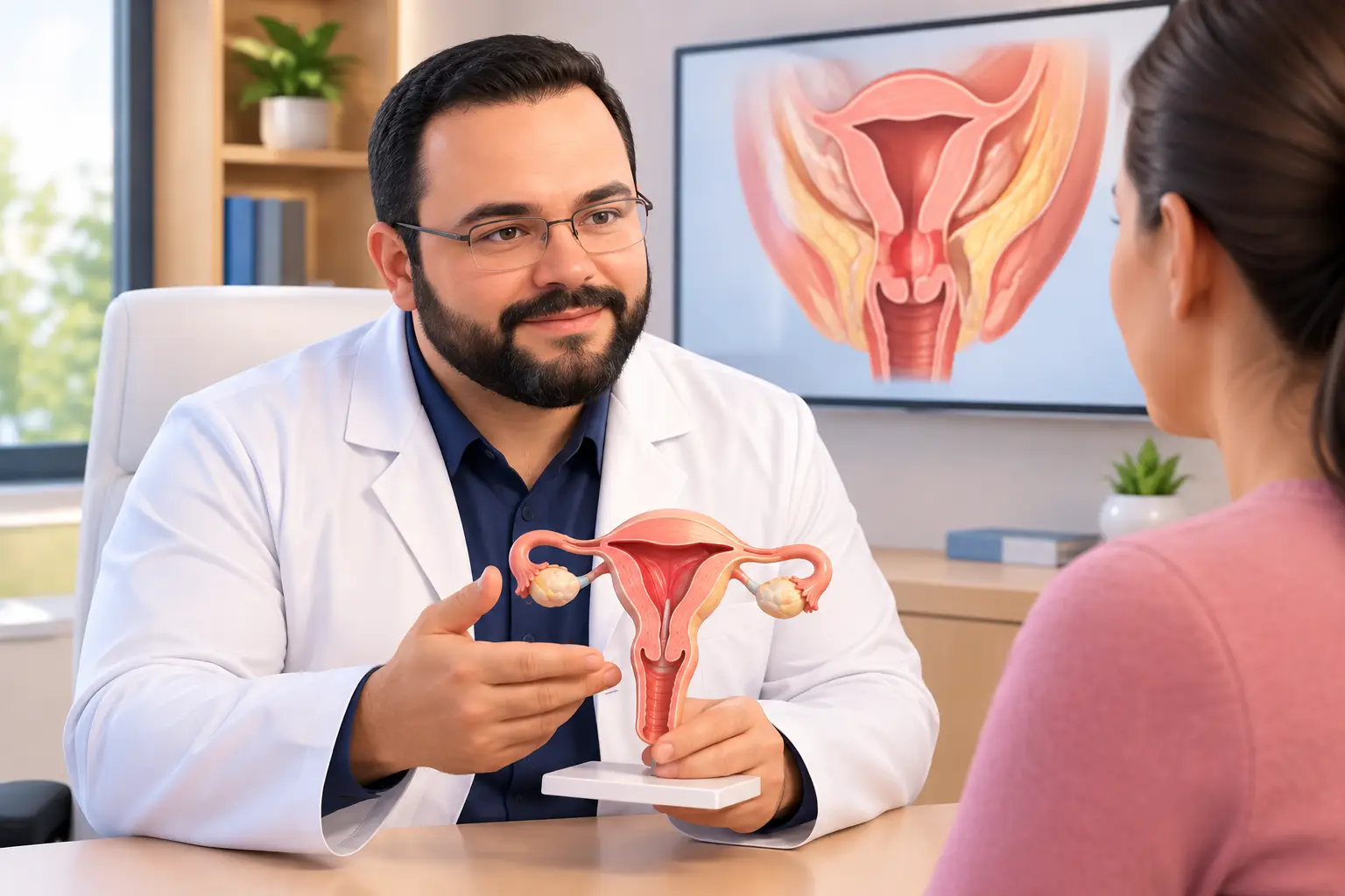 Como identificar prolapso uterino inicial?
