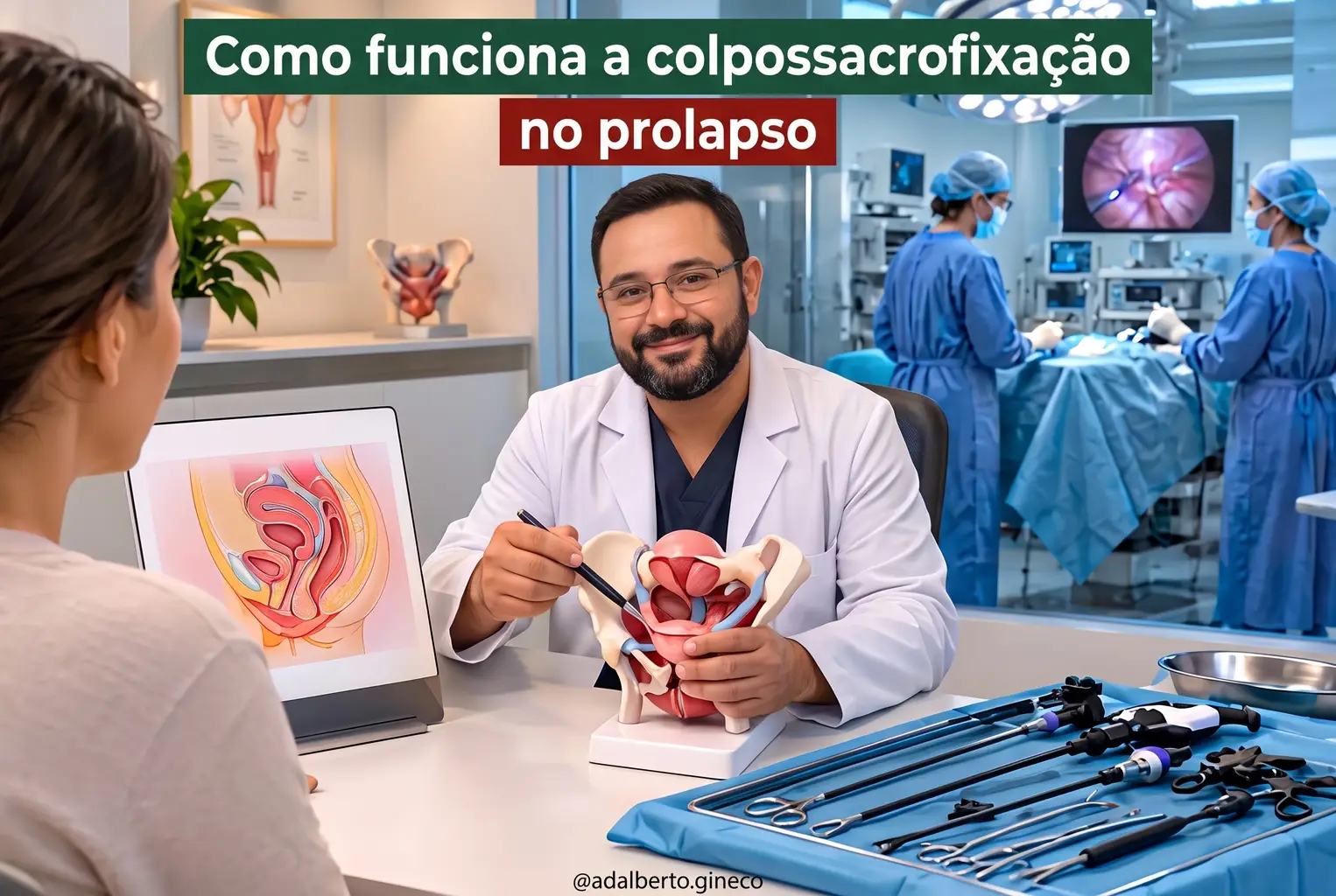 Como funciona a colpossacrofixação no prolapso